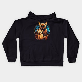 Tonkinese Cat Fathers Day Kids Hoodie